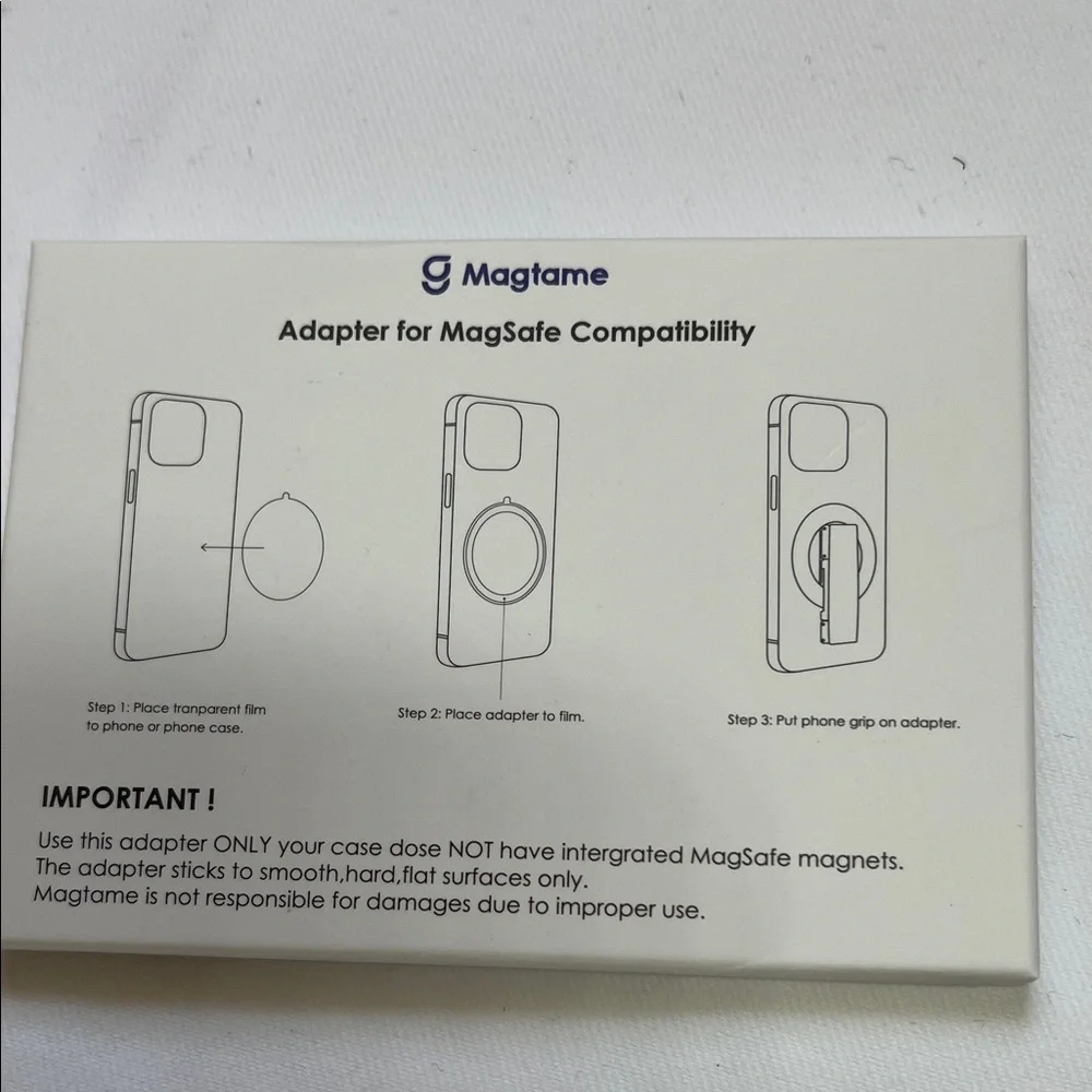 MagSafe Compatible Magnetic Phone Grip & Stand - Black